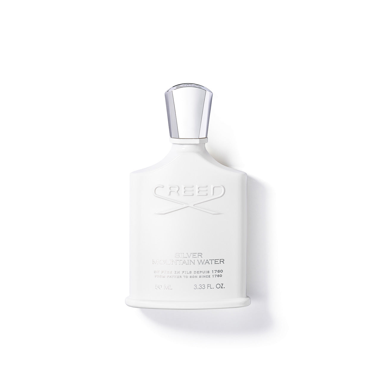 CREED SILVER MOUNTAIN WATER 50ml SILVER MOUNTAIN WATER EDPIspirato alla freschezza esuberante dell'aria di montagna e alla purezza dei ruscelli alpini a cascata, un paesaggio tonificante in cui la famiglia Creed trova relax e rinnovamento. Silver Mountain