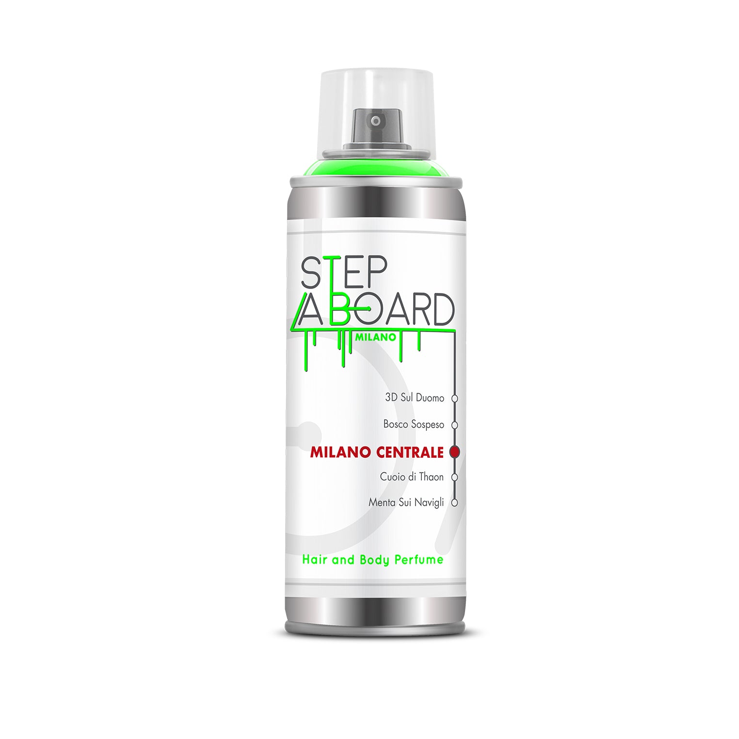 STEP ABOARD MILANO CENTRALE HAIR & BODY PERFUME Profumiere: Bertrand Duchaufour – Grasse, FranceAMBRATA • GOURMANDE • SPEZIATACaffé – CannellaCumino – CardamomoAccordo Ambrato – Fava Tonka150 mlGlocal, denso, coinvolgente, caldo, intrigante, metropolitano