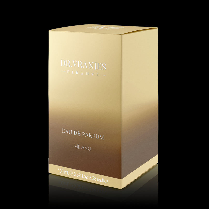 DR. VRANJES MILANO EDP 100 ML Eau de Parfum Milano 100mlLe note calde e avvolgenti di patchouli, pepe e legno di sandalo si uniscono al carattere originale del cedro per dar vita a un profumo unico.Un&#39;esplosione di vitalità, come quella che contraddisting