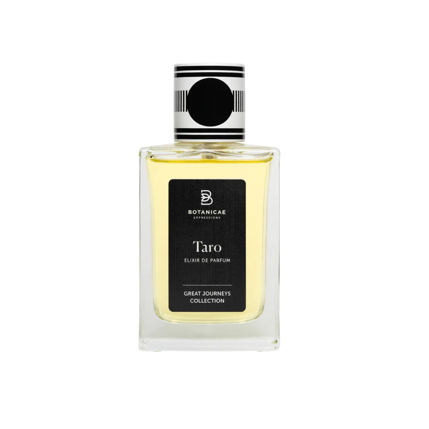 BOTANICAE EXPRESSIONS TARO ELIXIR DE PARFUM 75ML La freschezza dell’ananas e l’esotismo dello zafferano si fondono con l’anima floreale del gelsomino e la chiarezza della salvia, culminando in un profondo eco di patchouli e oud.Testa: Ananas, ZafferanoCuo