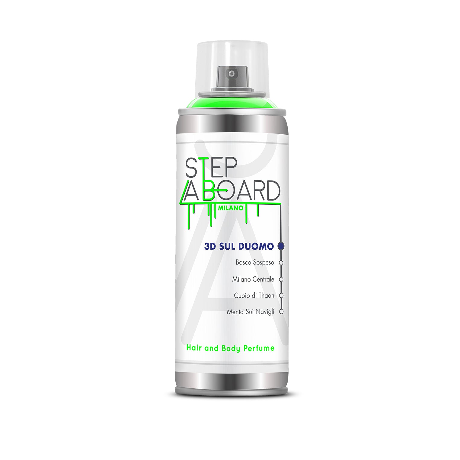 STEP ABOARD 3D SUL DUOMO HAIR & BODY PERFUME Profumiere: Bertrand Duchaufour – Grasse, FranceAROMATICA • SPEZIATA • LEGNOSABergamotto – RosmarinoNote MetallichePepe Nero – Legni Ambrati 2000001926529 €58,00