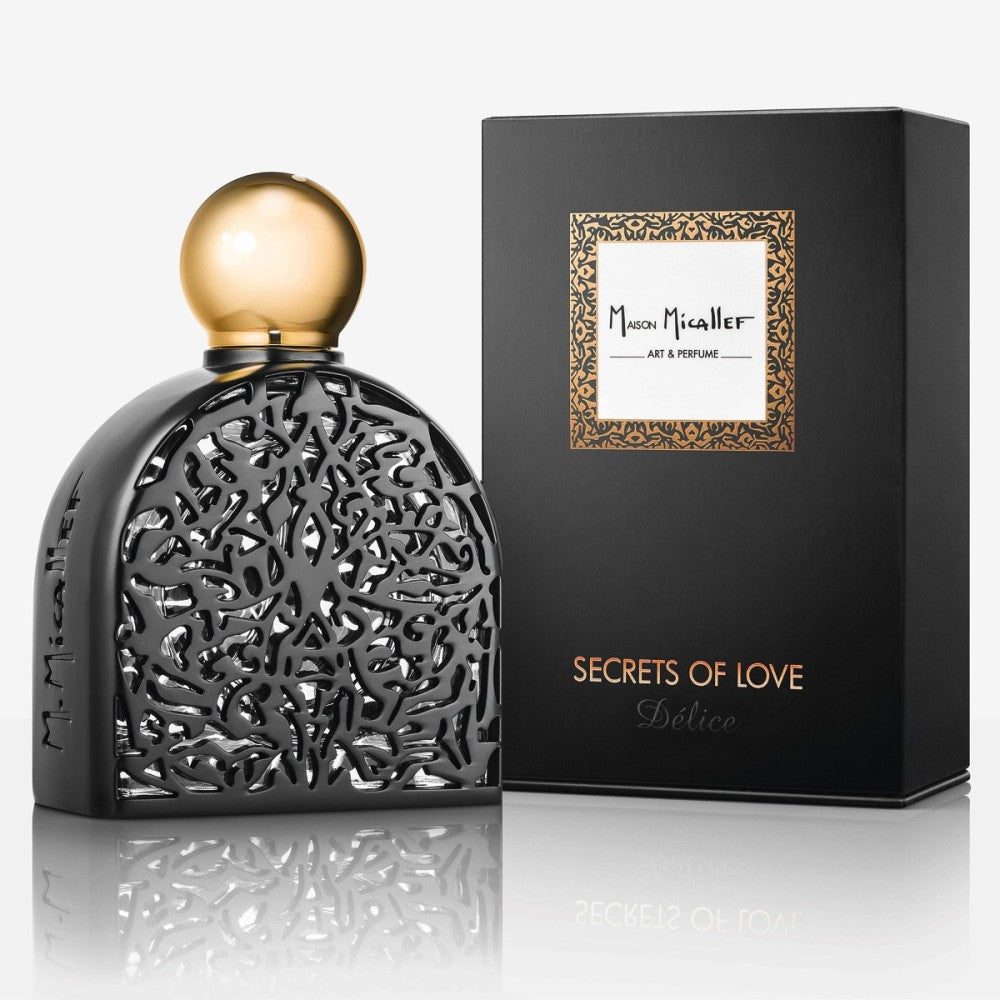 M.MICALLEF SECRET OF LOVE DELICE EDP 75 ML SECRET OF LOVE DELICE EDP 75 MLMisteriosa, sensuale, la nostra ammaliante fragranza orientale si apre su uno squisito duo di arancia e noce moscata, per poi rivelare un'irresistibile base vanigliata e legnosa.Fam